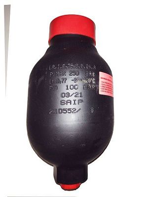 Гидроаккумулятор SAIP:  LA.1.0,75.8.O.G4.A.250 (Ex. code LA.1.0,75.8.O.R1.A) (SAIP S.r.l.) (объем 0,75 л, гидравлическое подсоединение G1/2'', рабочая температура от -30 до + 120, максимальное давление 250 bar) - Gidrorul