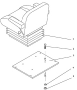 Сиденье ТВС 103АН (с подлокотниками) - Gidrorul